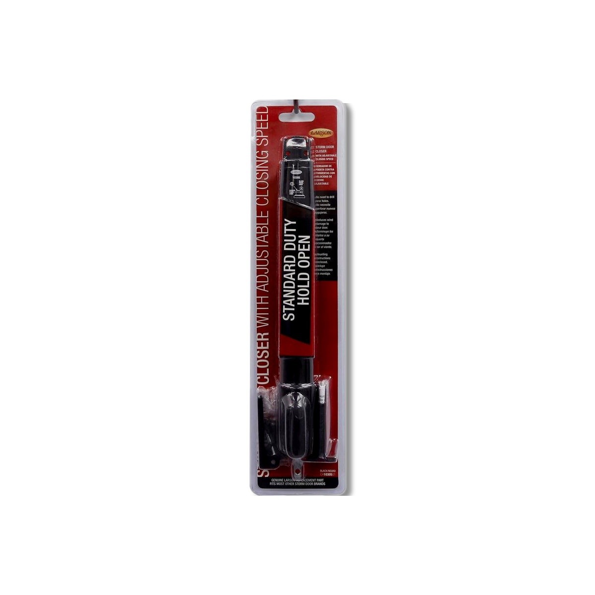 Larson Black Aluminum Pneumatic Door Closer CH1030501