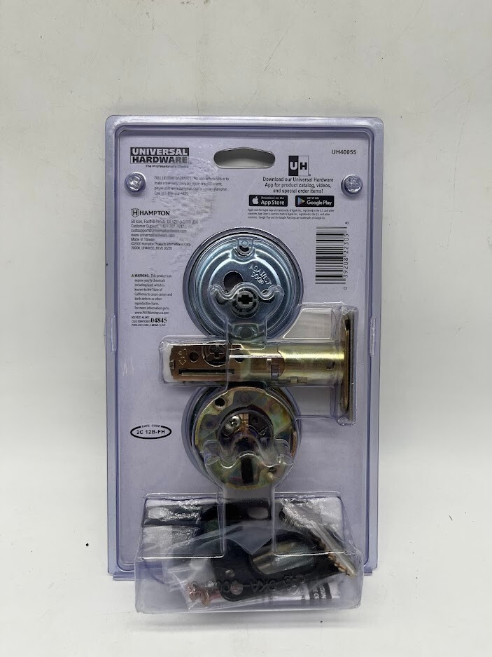 Universal Hardware Industrial Duty Commercial Single Cylinder Deadbolt, Chrome