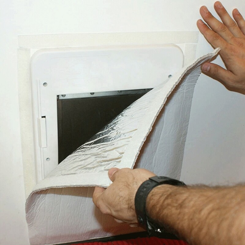 Whole House Fan Cover Attic Ceiling Fan Shutter Cover with Adhesive Strip