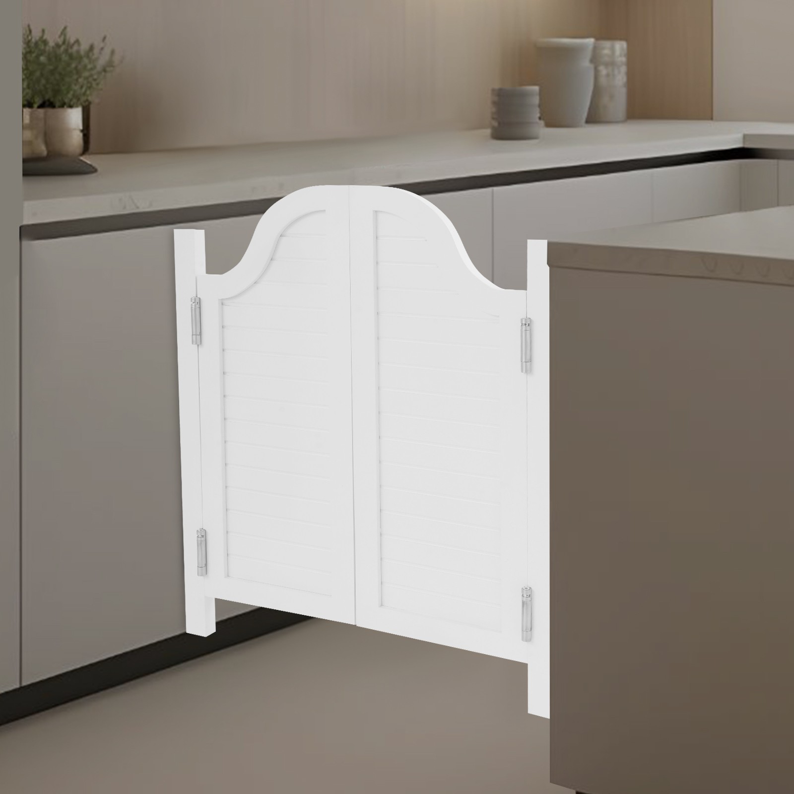 Partition Door Swing Solid Wood Door Partition Door for Shop Entrance 80x90cm