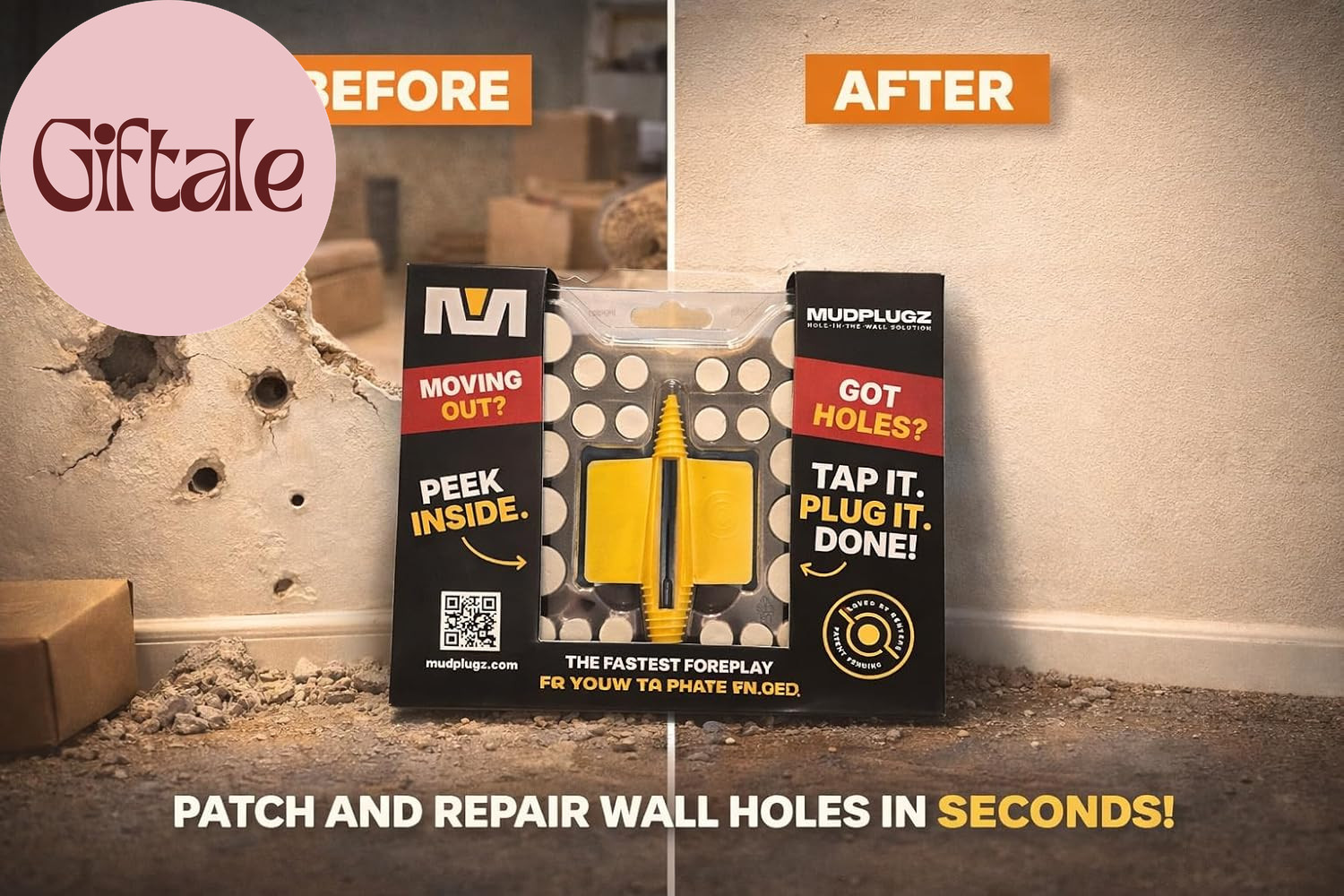 FIX Drywall Anchor Holes Fast – Drywall Hole Repair Kit – No Mesh – No Spackle