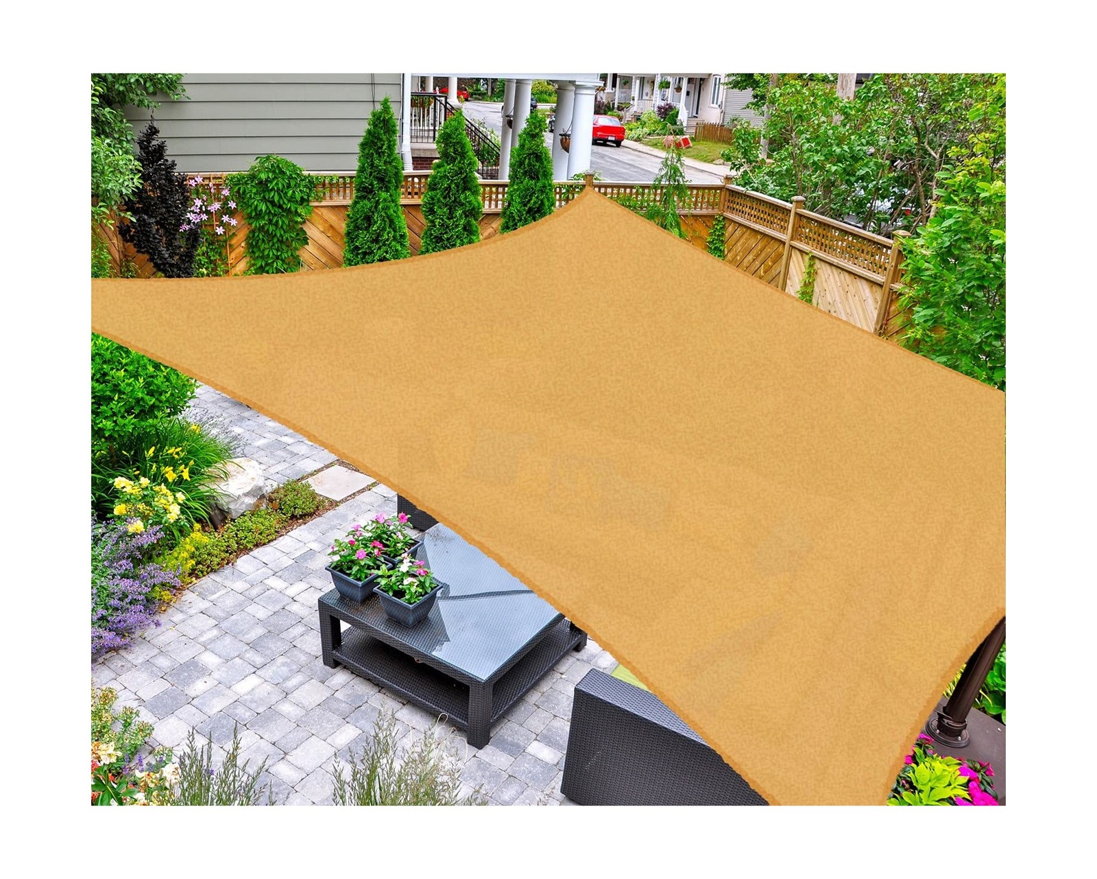 AsterOutdoor Sun Shade Sail Rectangle 6′ x 10′ UV Block Canopy … FAST USA SHIP
