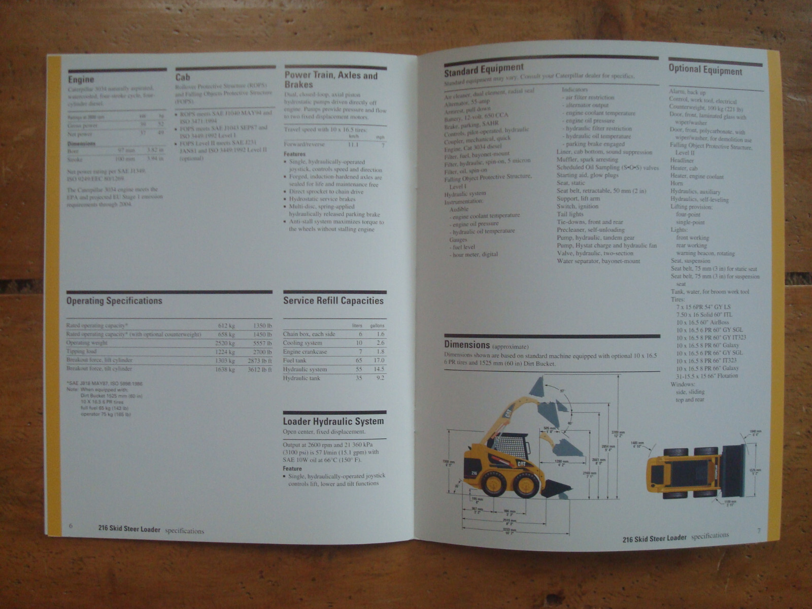 2000 Caterpillar 216 Skid Steer Loader Brochure