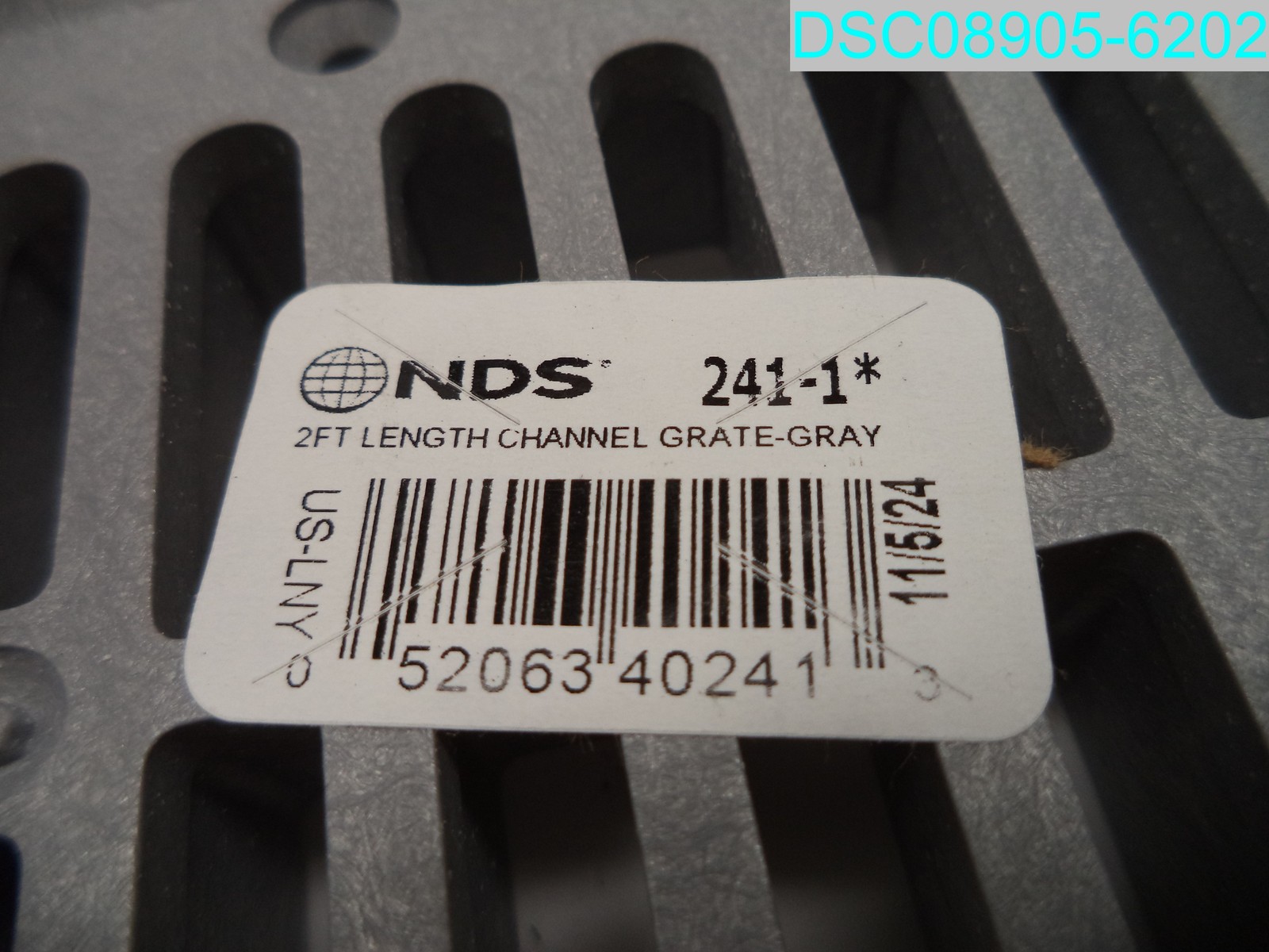QTY=50: 241-1 NDS 2 ft Plastic Spee-D Channel Drain Grates Gray 052063402413