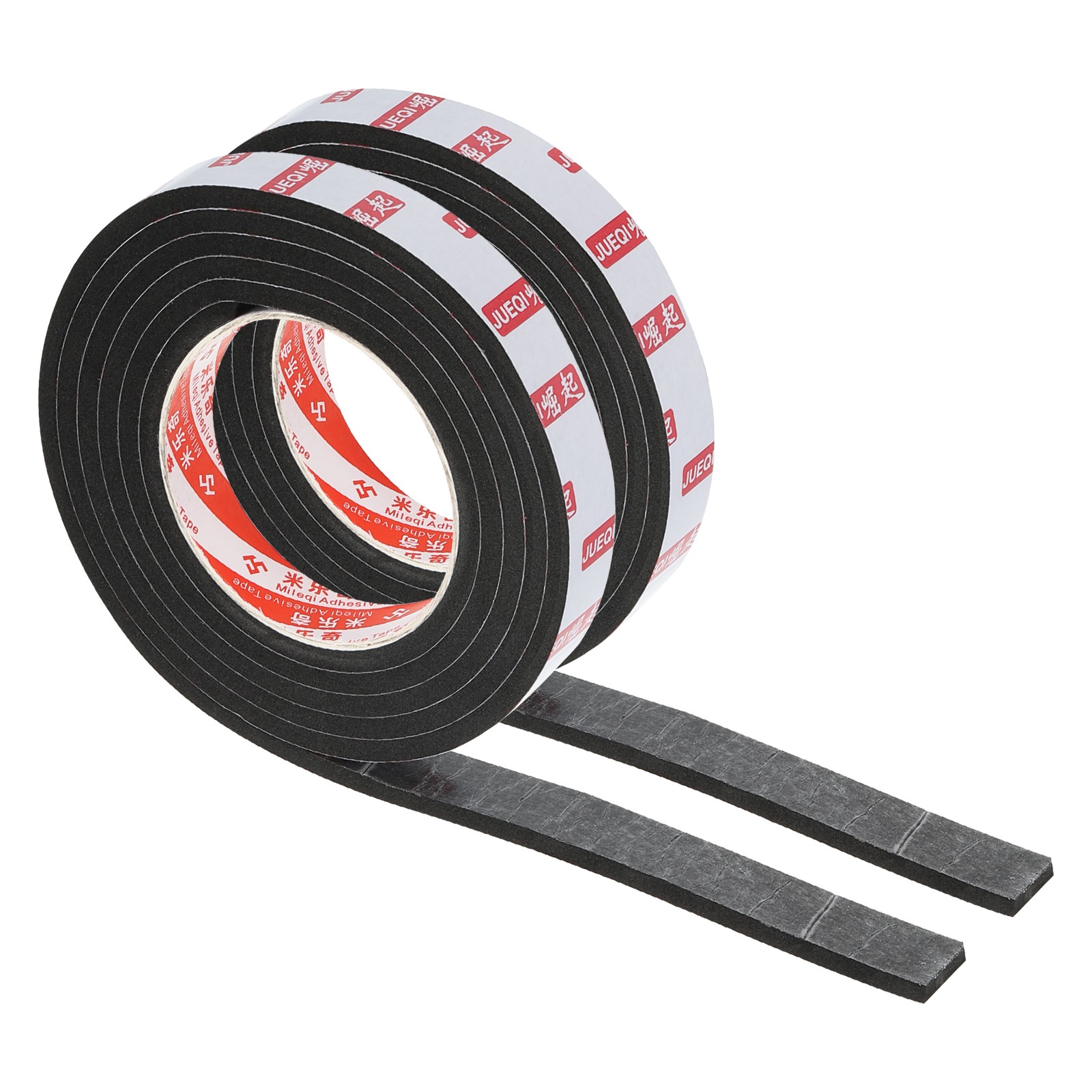 3/4″W x 1/5″T x 6.6Ft EVA Double Sided Foam Tape, 2Rolls, Black
