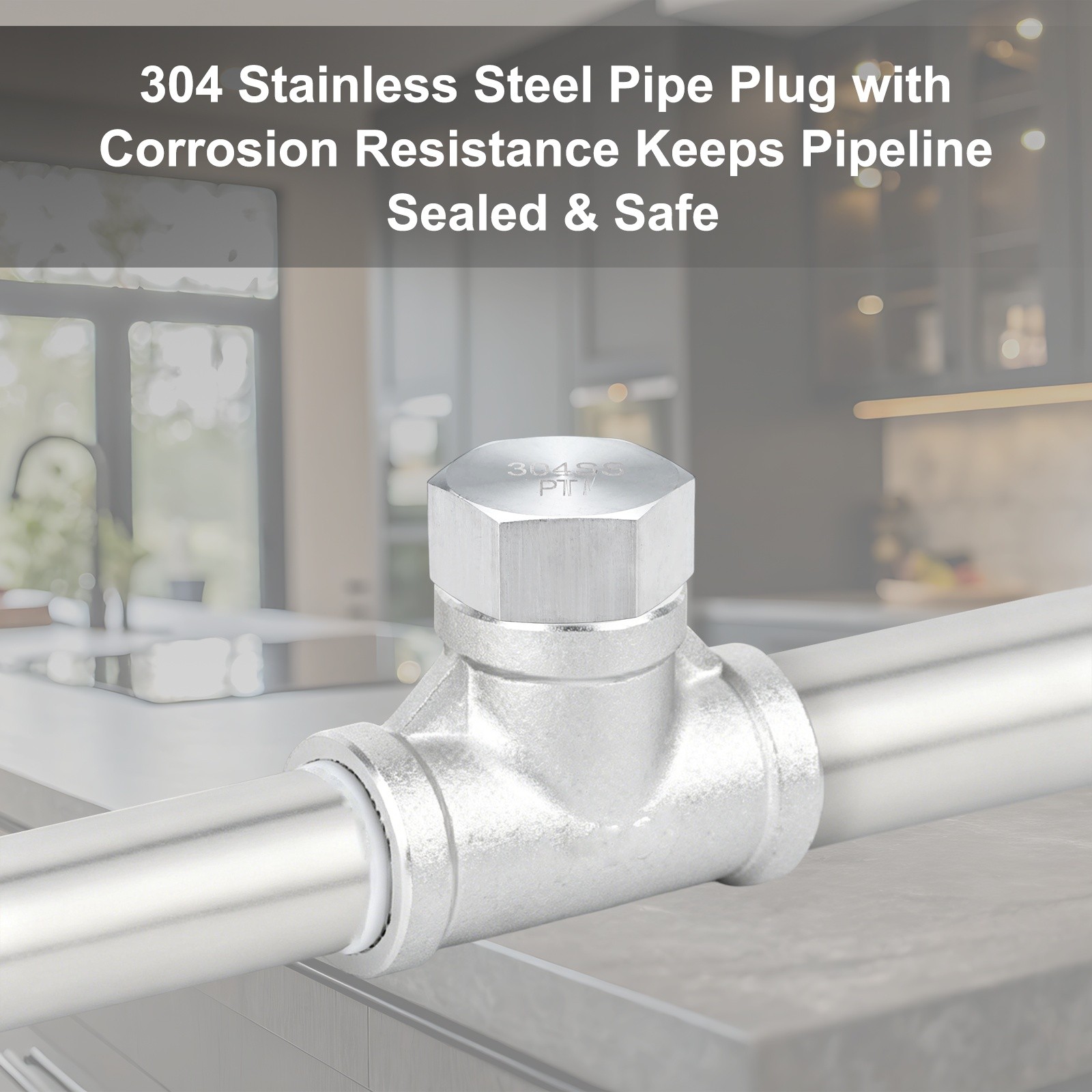 4-Pack Hex End Cap, 1 Inch PT Female Thread Pipe Fitting