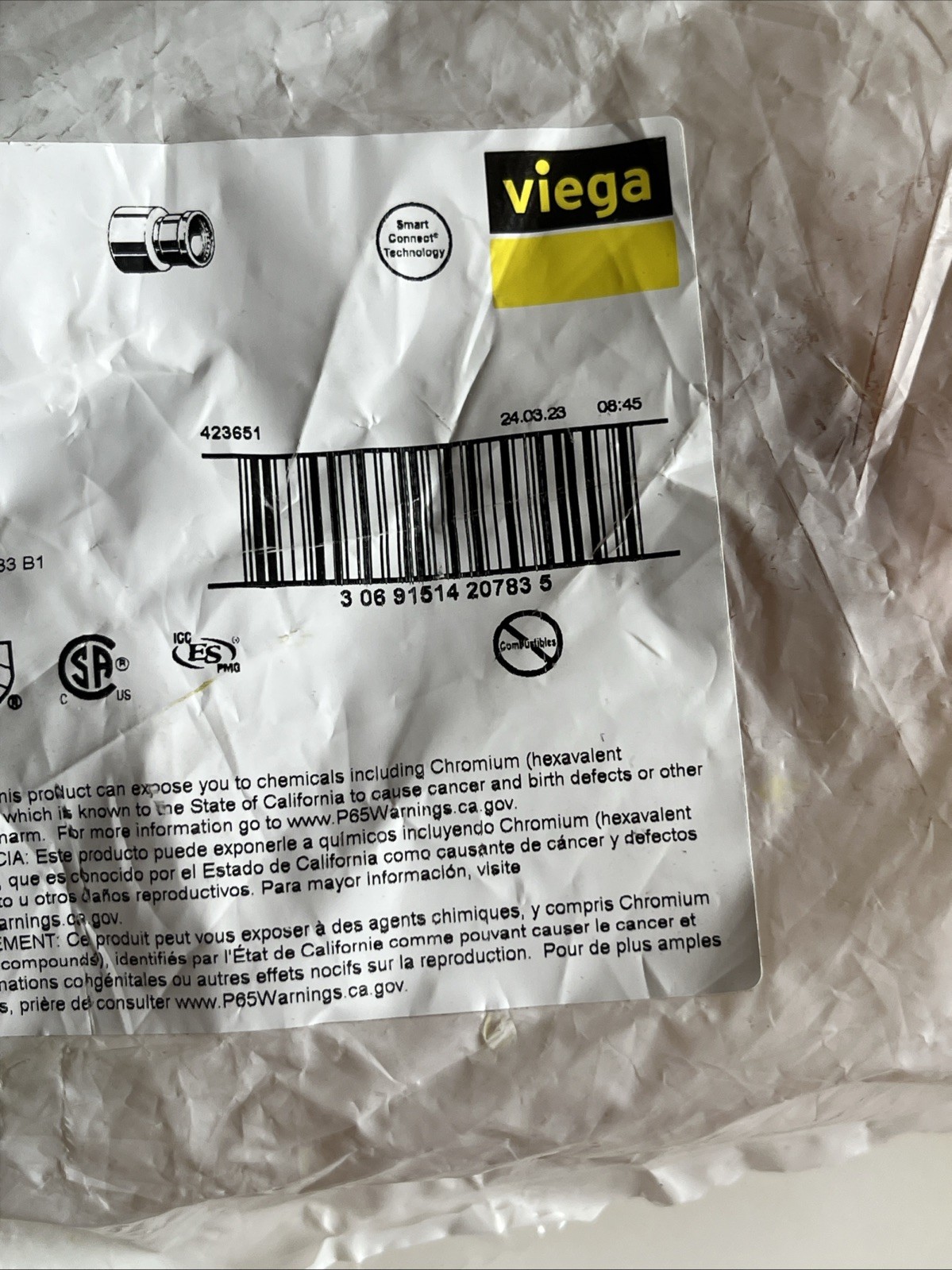 NEW Viega ProPress 20783. 4” X 3” Reducer. FTG X Press/ Solder
