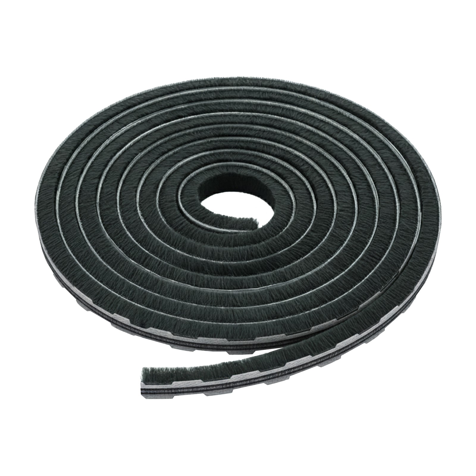 Brixwell Zipper Pile Weatherstrip, Gray Finish, 100′ Length, 0.400″ Pile Height
