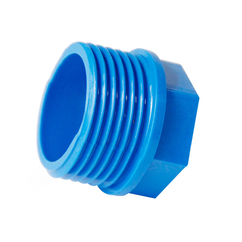 PVC Male Threaded Plug 1/2″ 3/4″ 1″ BSP Pressure Pipe Fitting White/Grey/Blue