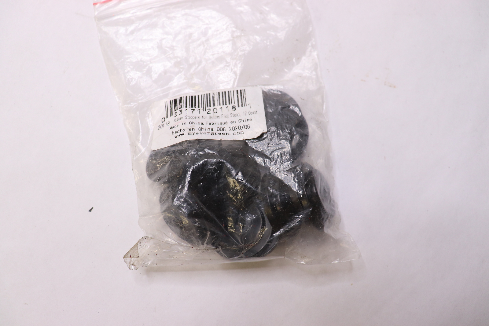 (12-Pk) Access Rubber Stopper 1.2-In x 1.2-In x 0.25-In