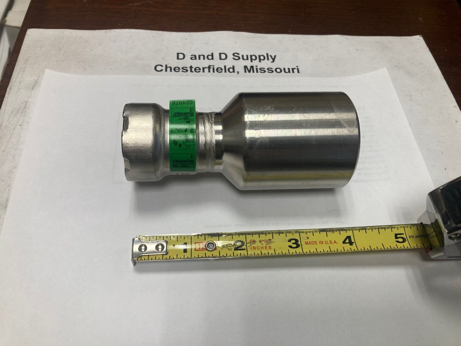 Viega 90370, MegaPress 1-1/2” to 3/4″ Reducer, 316ss, 1-1/2″ FTG x 3/4″ Press