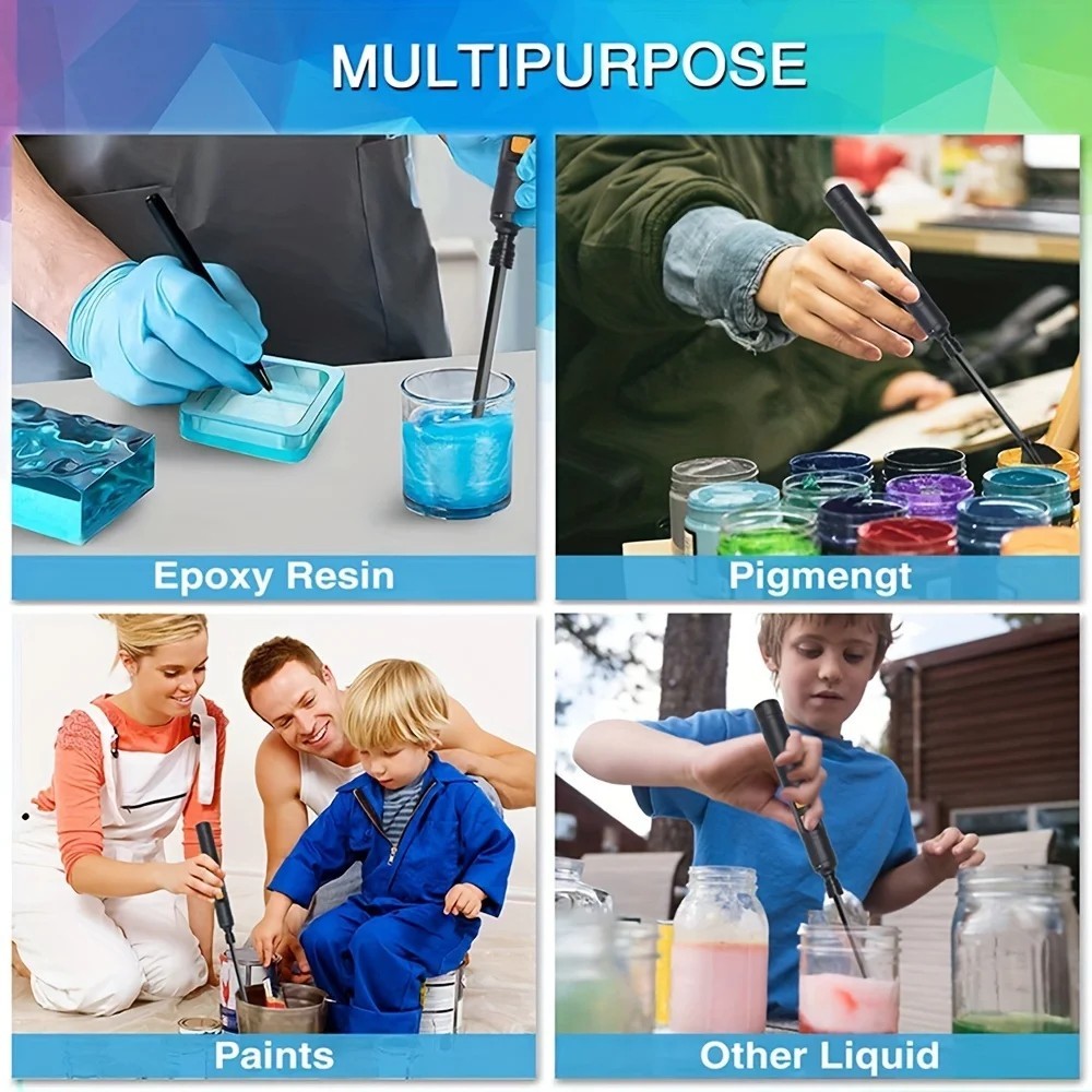 Resin Mixer Paddle for Drill – Epoxy Paint Stirrer Attachment for Fast & Even