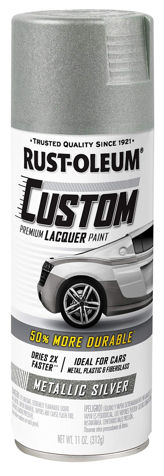 Rust-Oleum 323351 Automotive Custom 11 Ounce (Pack of 1), Metallic Silver