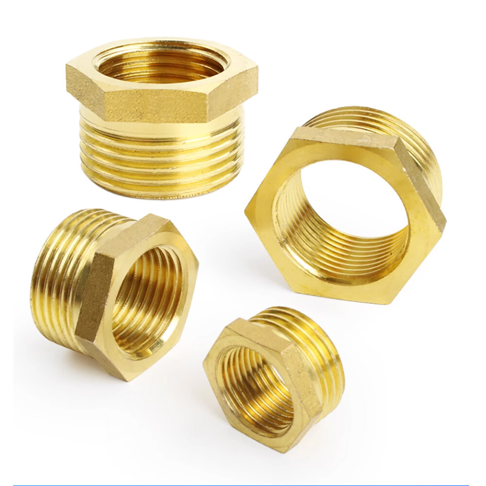 Brass Bsp Reducing Hexagon Bush Male To Female Adaptor Adaptors Plug M5 1/8~3/4″