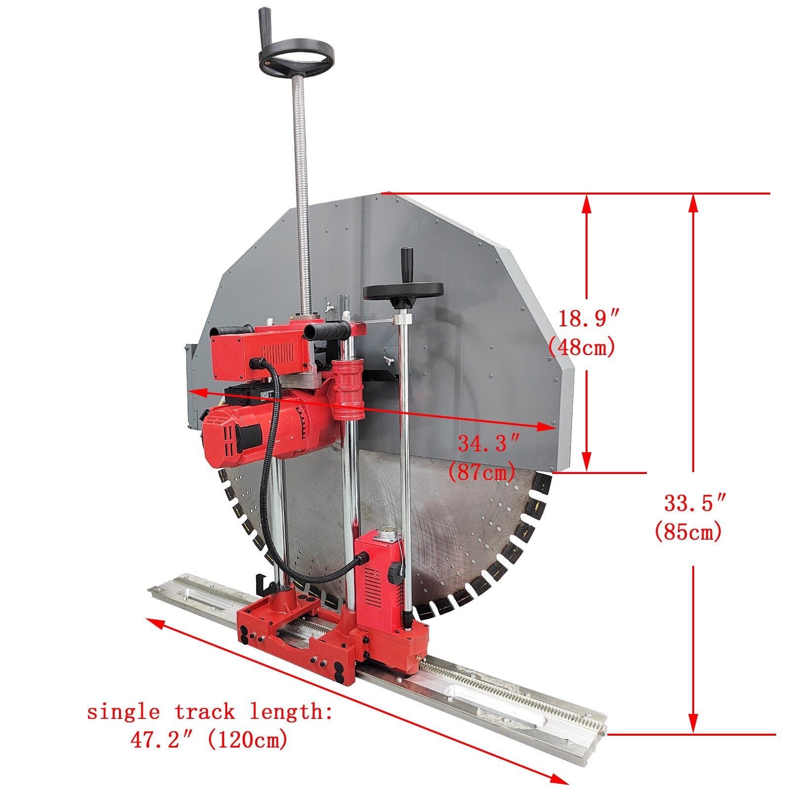Fully Automatic Concrete Wall Cutting Machine Max Cutting Depth 12.6in Cutter