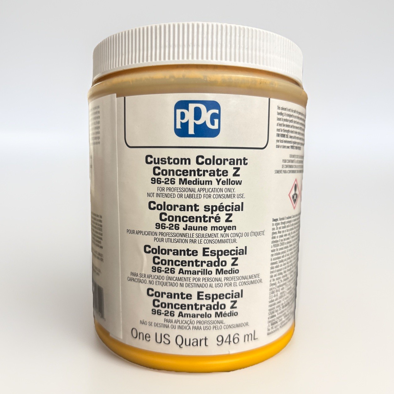 PPG Concentrate – 96-26 – QT Z Colorant Medium Yellow – New Sealed
