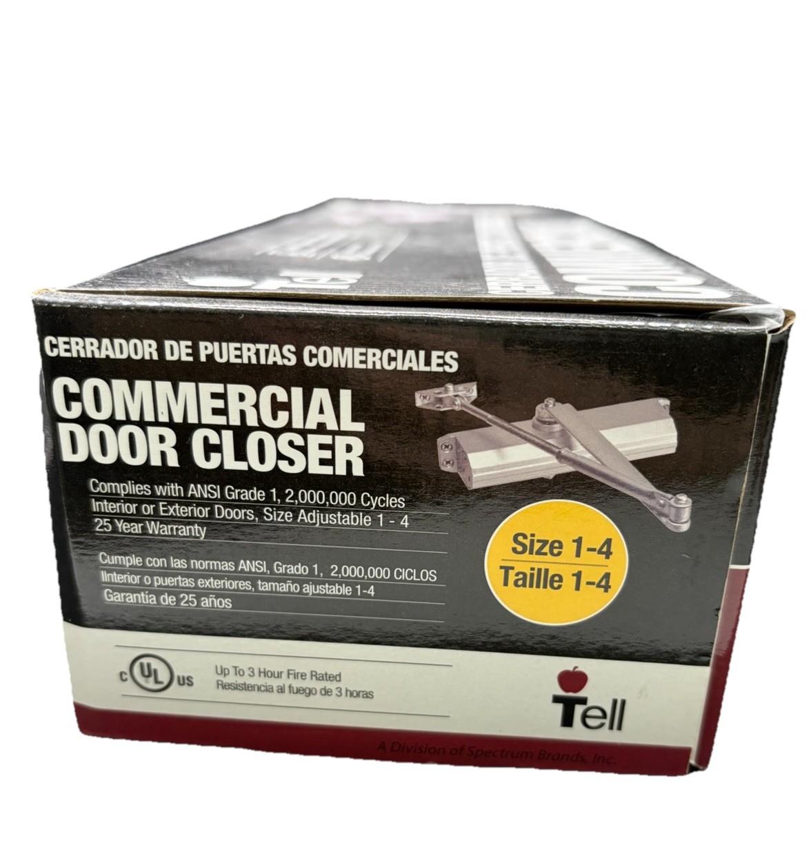 Tell Commercial Door Closer HEAVY DUTY-Adjustable 600 Series Sz 1-4 NIB