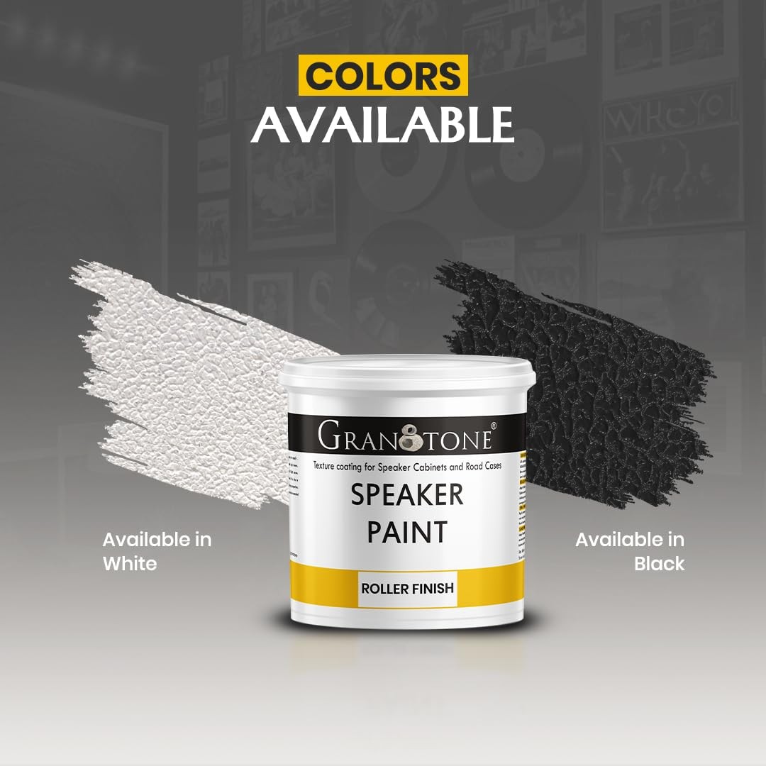 GRANOTONE Speaker Paint Black 1 Quart Texture 32 Fl Oz (Pack of 1),