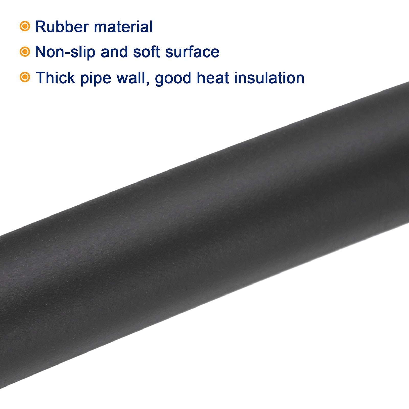 Pipe Insulation Foam Tube Lagging Insulation 3mm ID 12mm OD 24″ Black