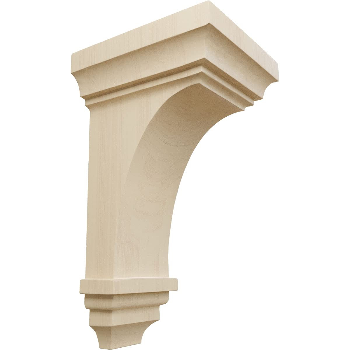 Ekena Millwork Corw06X06X12Jerw Large Jefferson Wood Corbels 6W X 6 3/4D X 12H