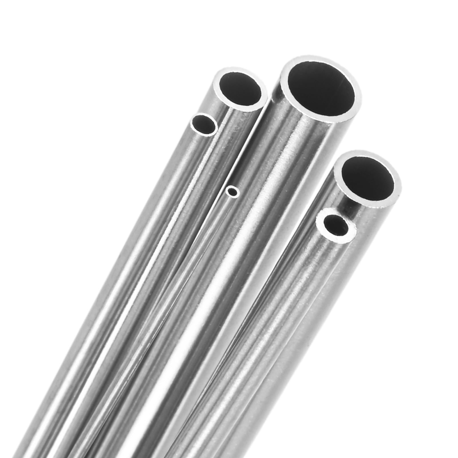 M METERXITY 300mm 304 Stainless Steel Tube, 1mm 2mm 3mm 4mm 300 mm, Silver