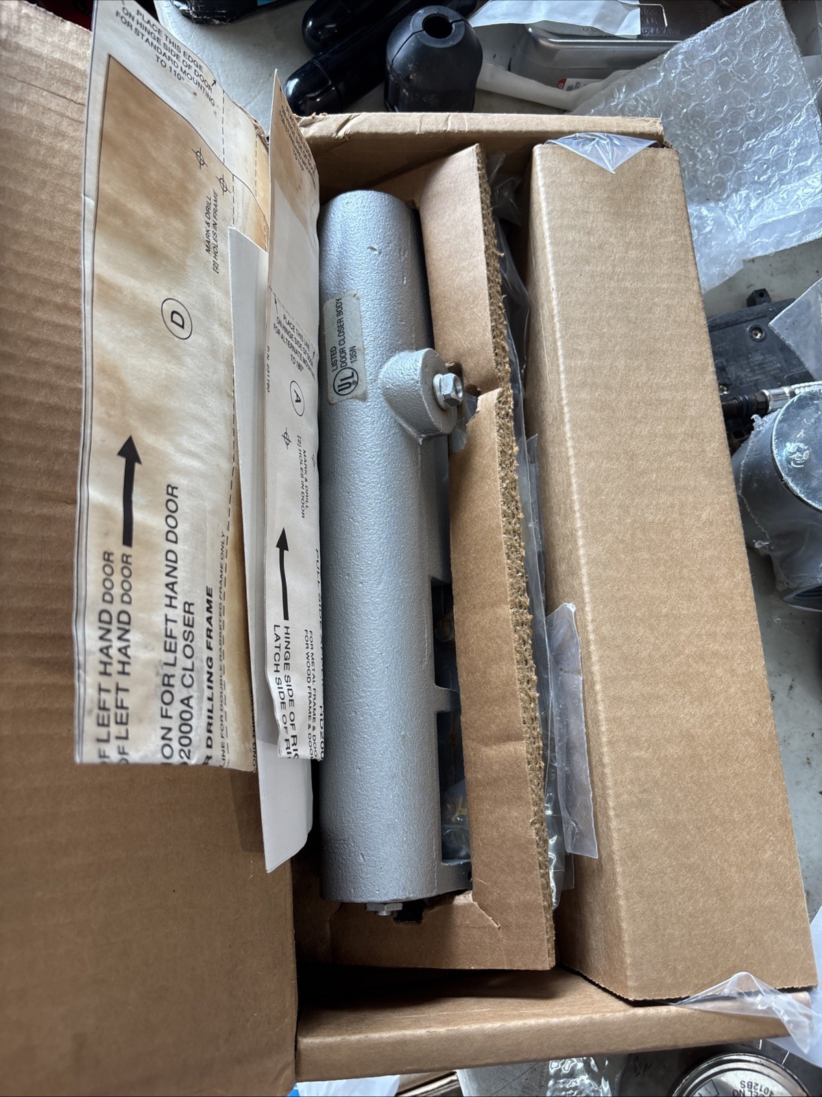 Rixson Firemark 3X958A Aluminum Concealed Door Closer Kit Gray New Old Stock