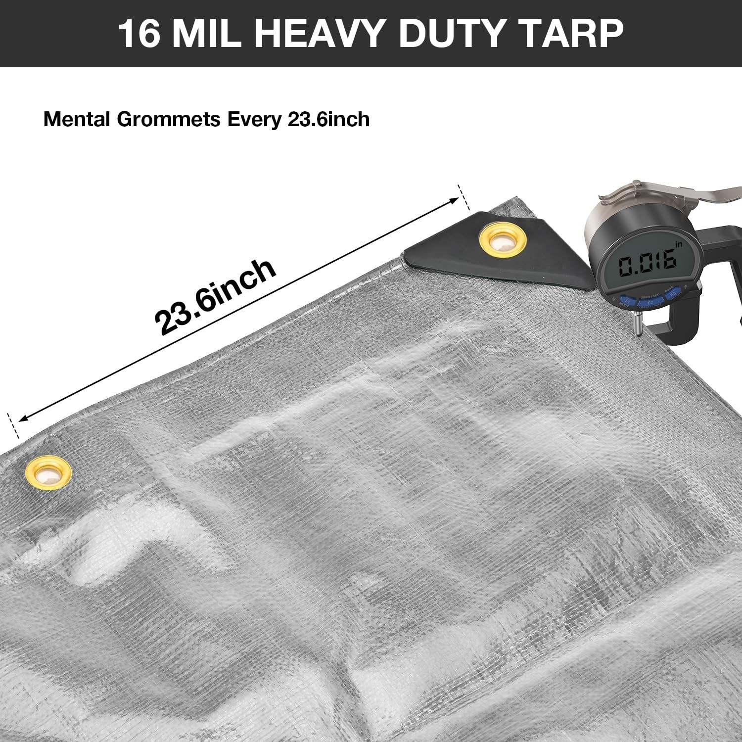 Tarp Waterproof 12 X 20 FT 16 Mil Heavy Duty Tarp Multipurpose Tarps Heavy Du…