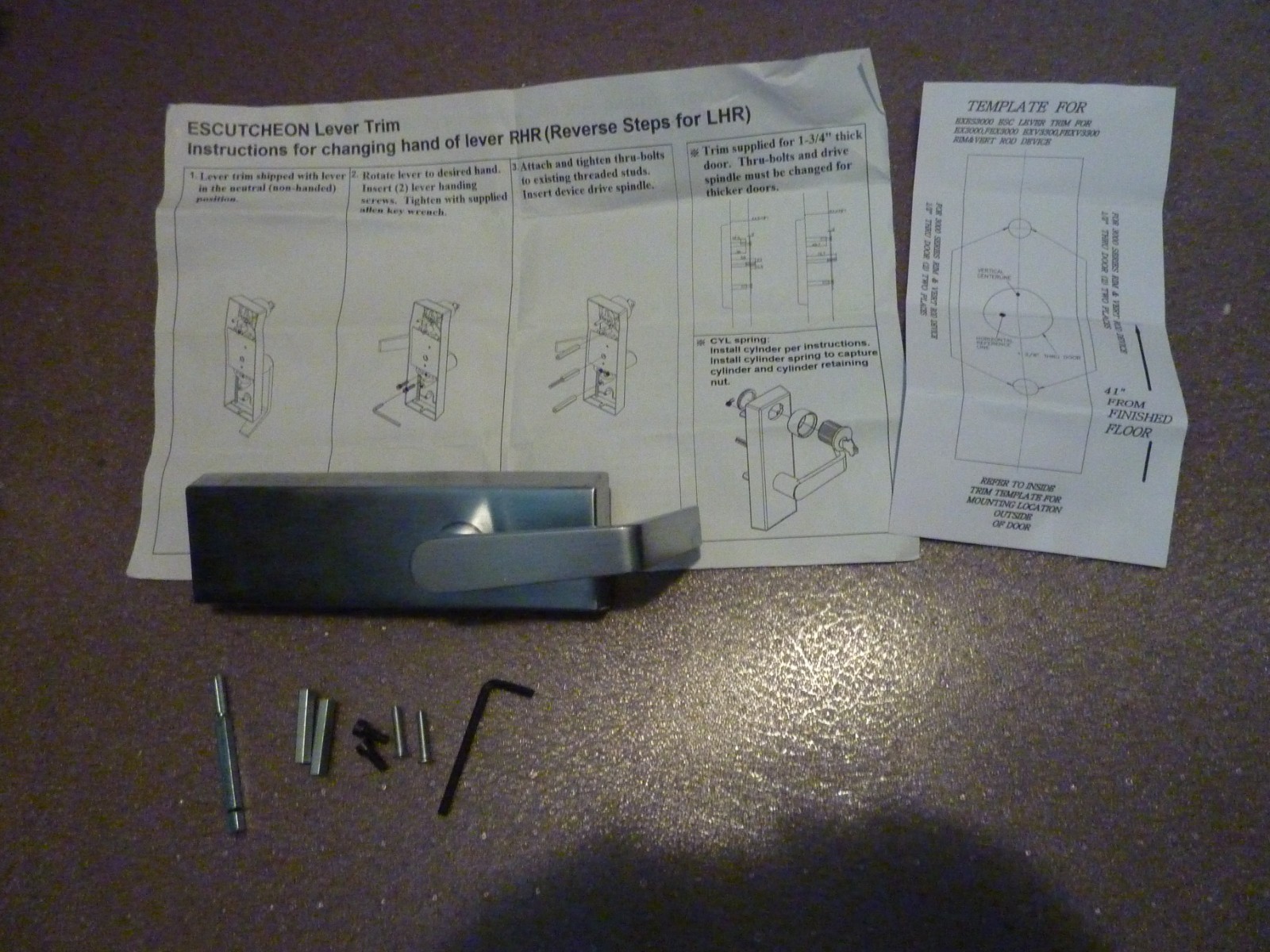 Tell Manufacturing ESC875 Escutcheon Lever Trim