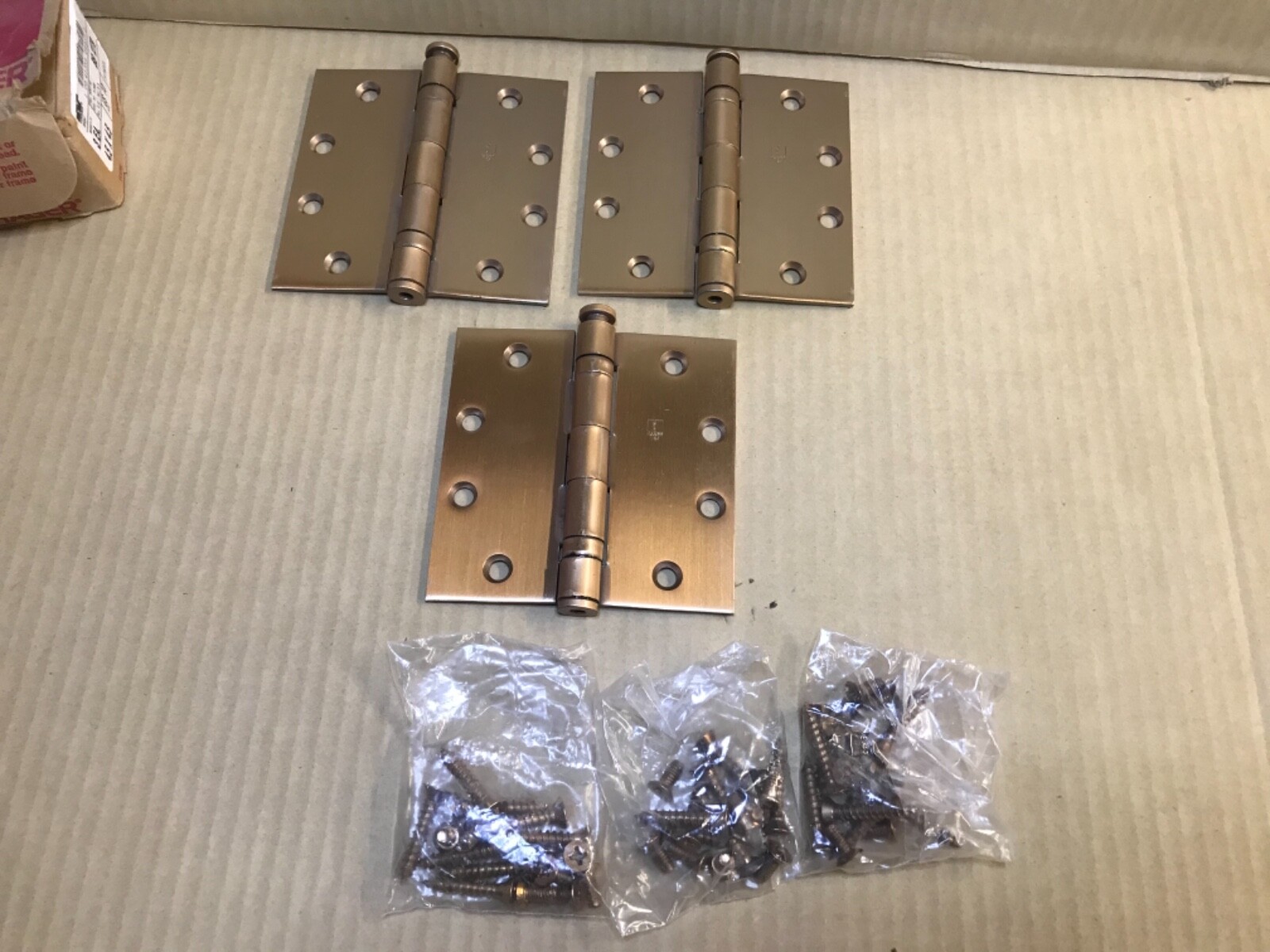 (Lot of 3) Hager BB1279 Commercial Door Hinge 4.5” x 4.5” U10 NRP Satin Bronze