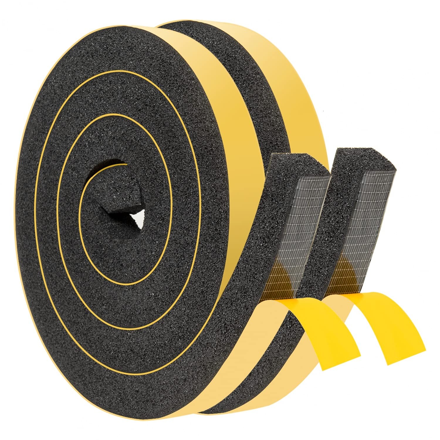 YoleShy Window Air Conditioner Foam Tape 2 Pcs 1 2 Count (Pack of 1), Black