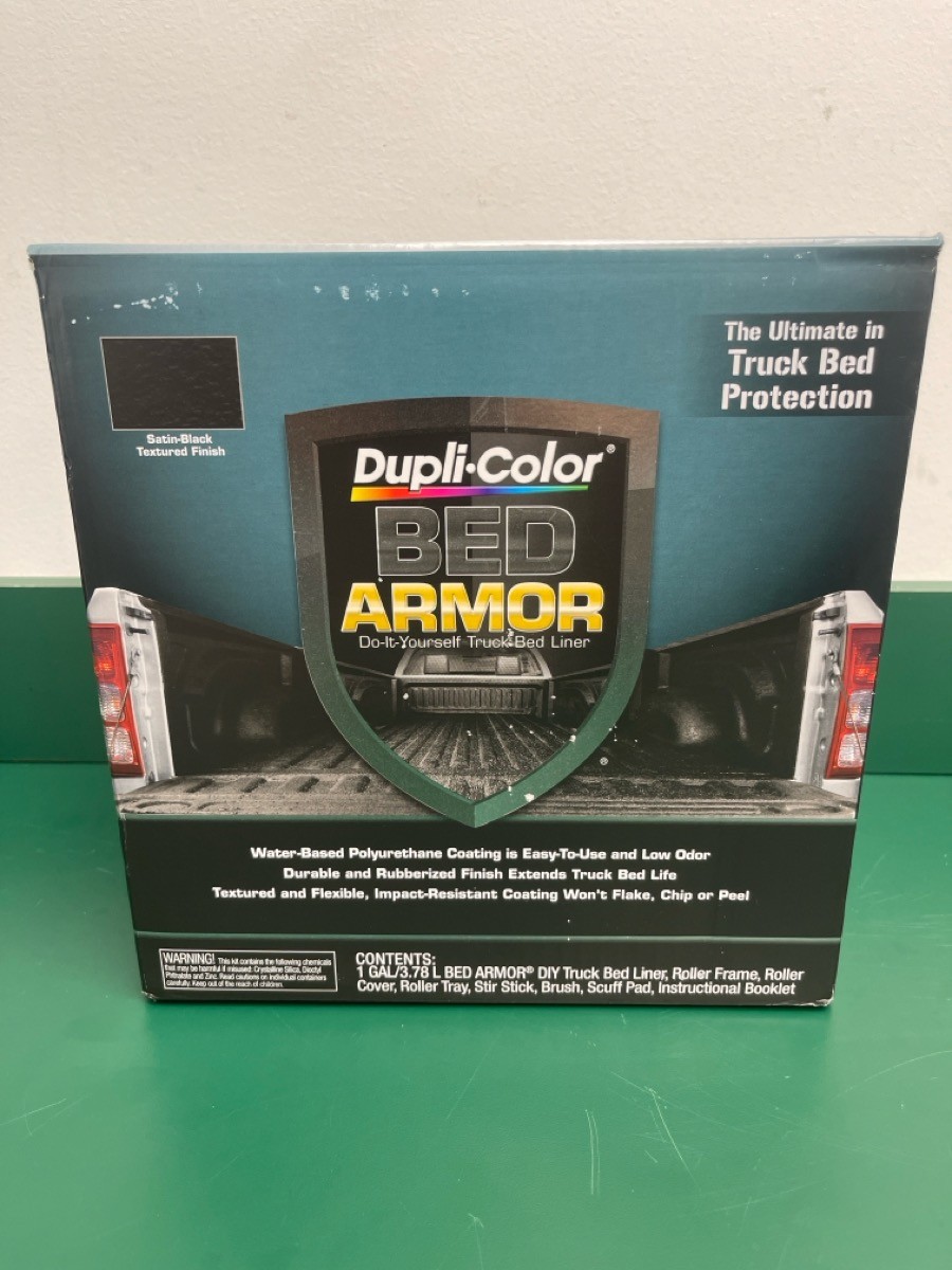 DUPLI-COLOR Bed Armor DIY Truck Bed Liner Kit Satin Black Polyuretha (EZ5000606)