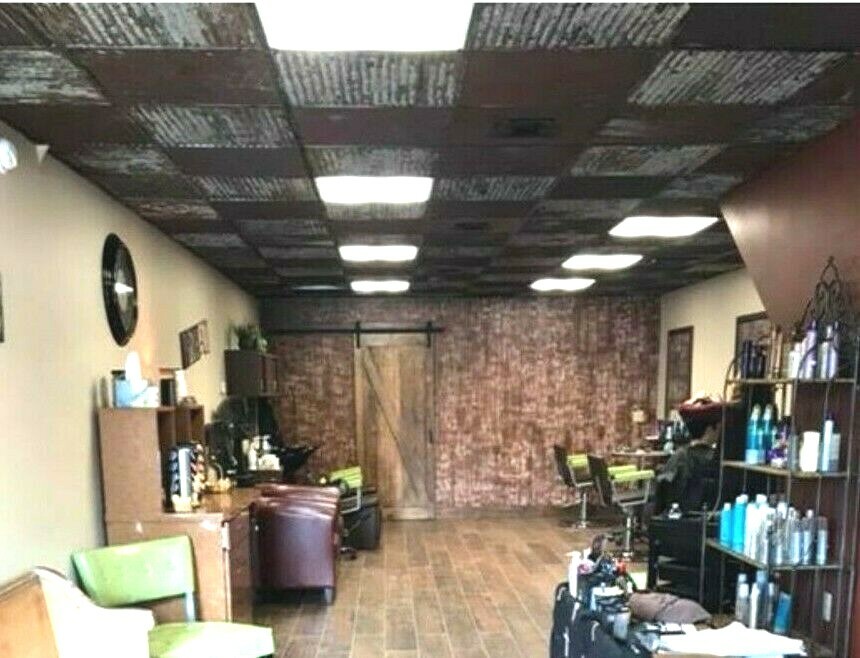 METAL 2 x 2 DROP CEILING TILES RECLAIMED CORRUGATED BARN ROOFING TIN SHEETS