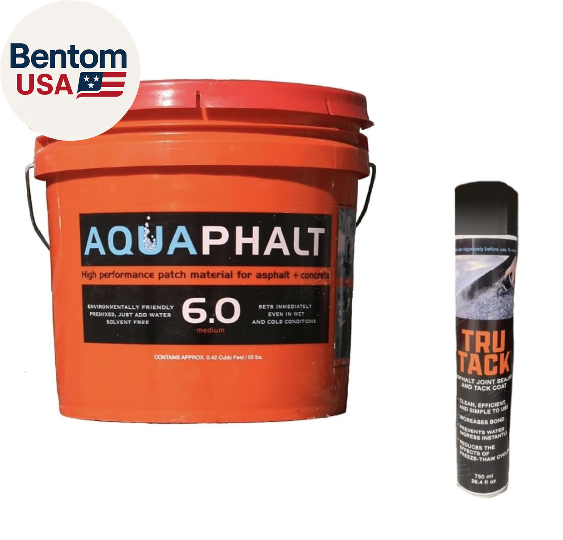 Bundle of Aquaphalt 6.0 Permanent Asphalt Repair & Tru Tack