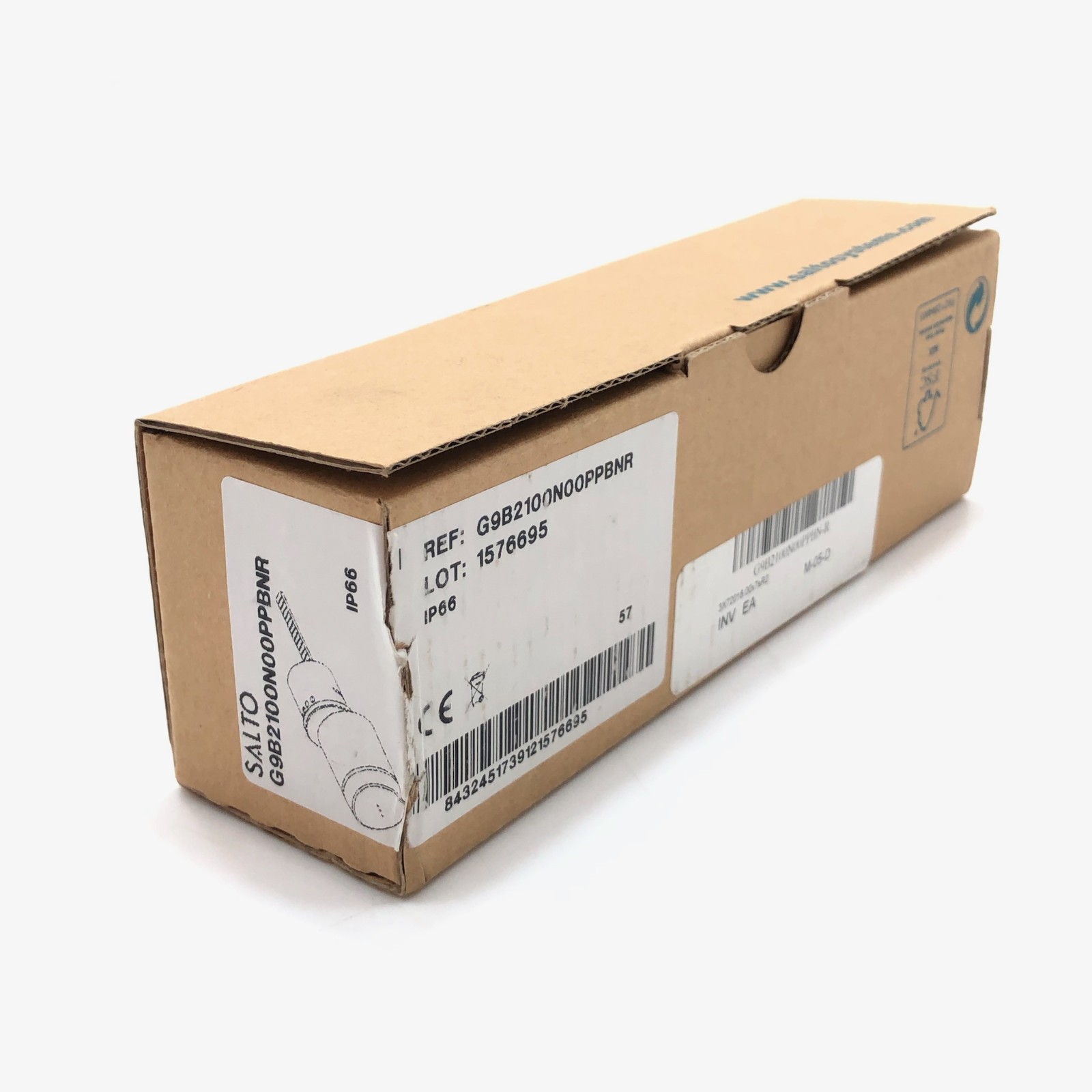 NEW Salto G9B2100N00PPBNR Geo Electric RIM Cylinder RF Reader Lock Satin Brass