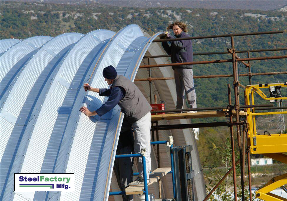 Q51x30x17 Steel Factory Mfg Metal Quonset Hut Arched Curved Building Cover DIY
