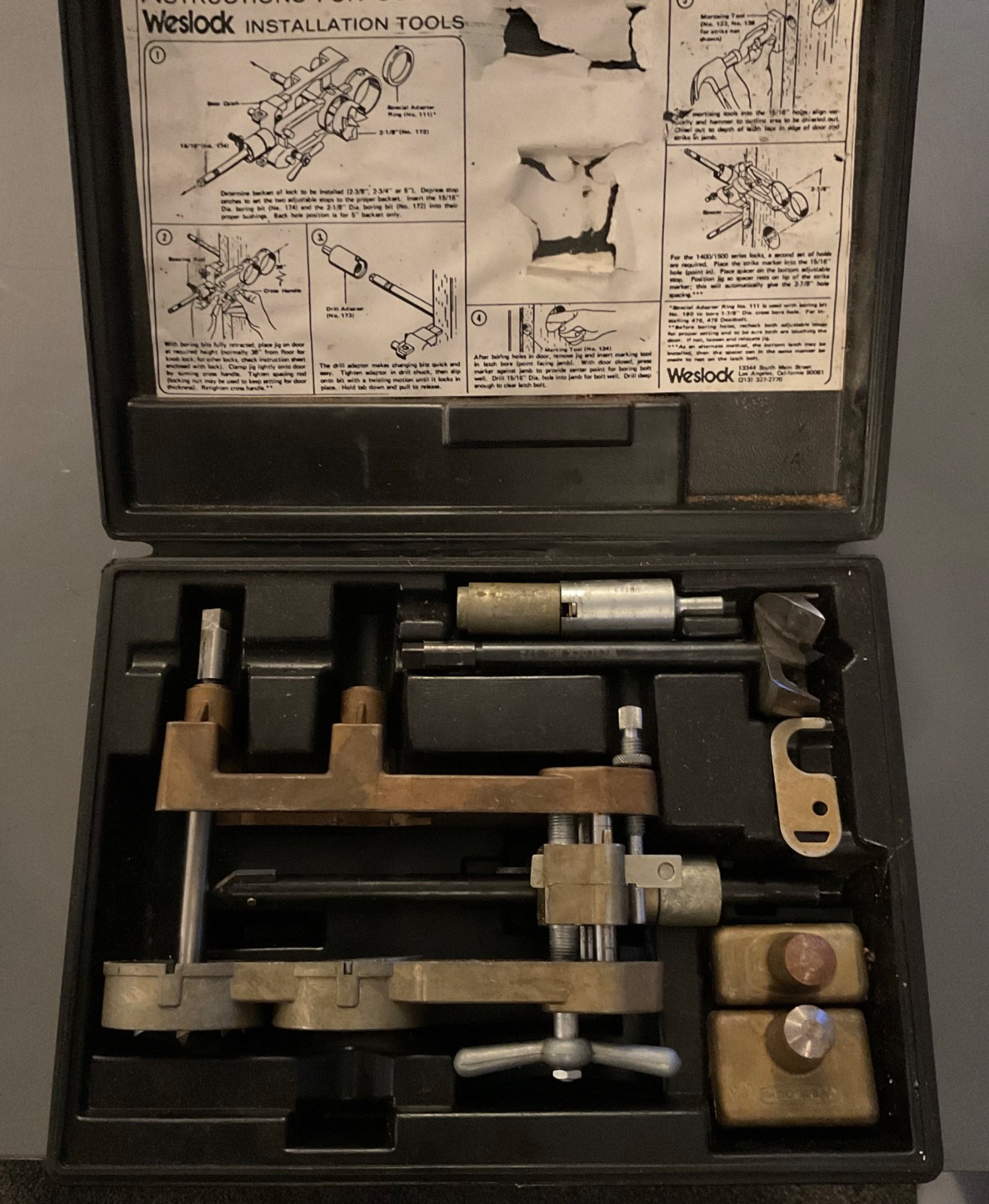 BORING KIT Weslock Door Installation kit EXACTLY AS PICTURED