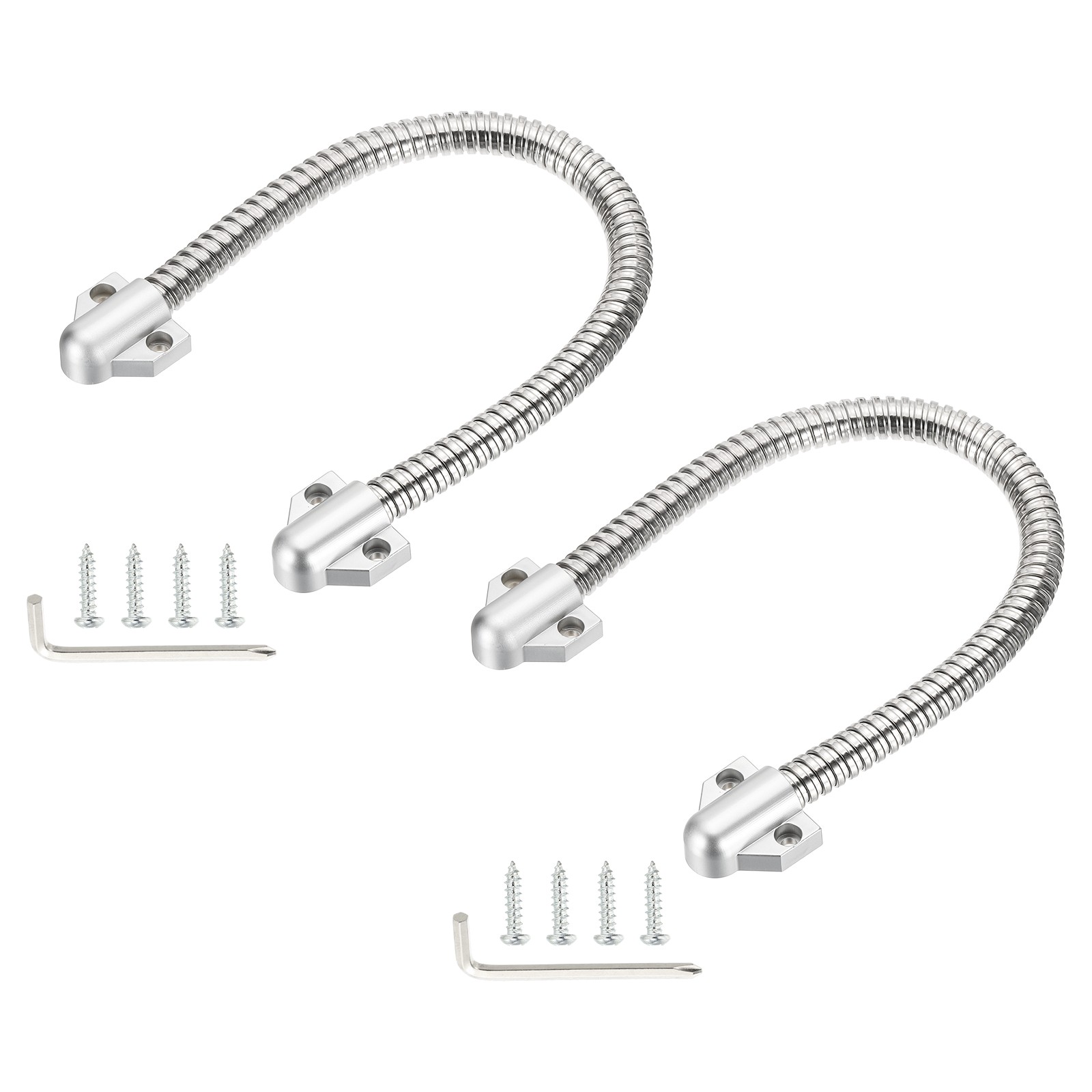 2Pcs Armored Door Loop 16″ Fit 9.5mm Wire Metal Door Power Transfer Silver
