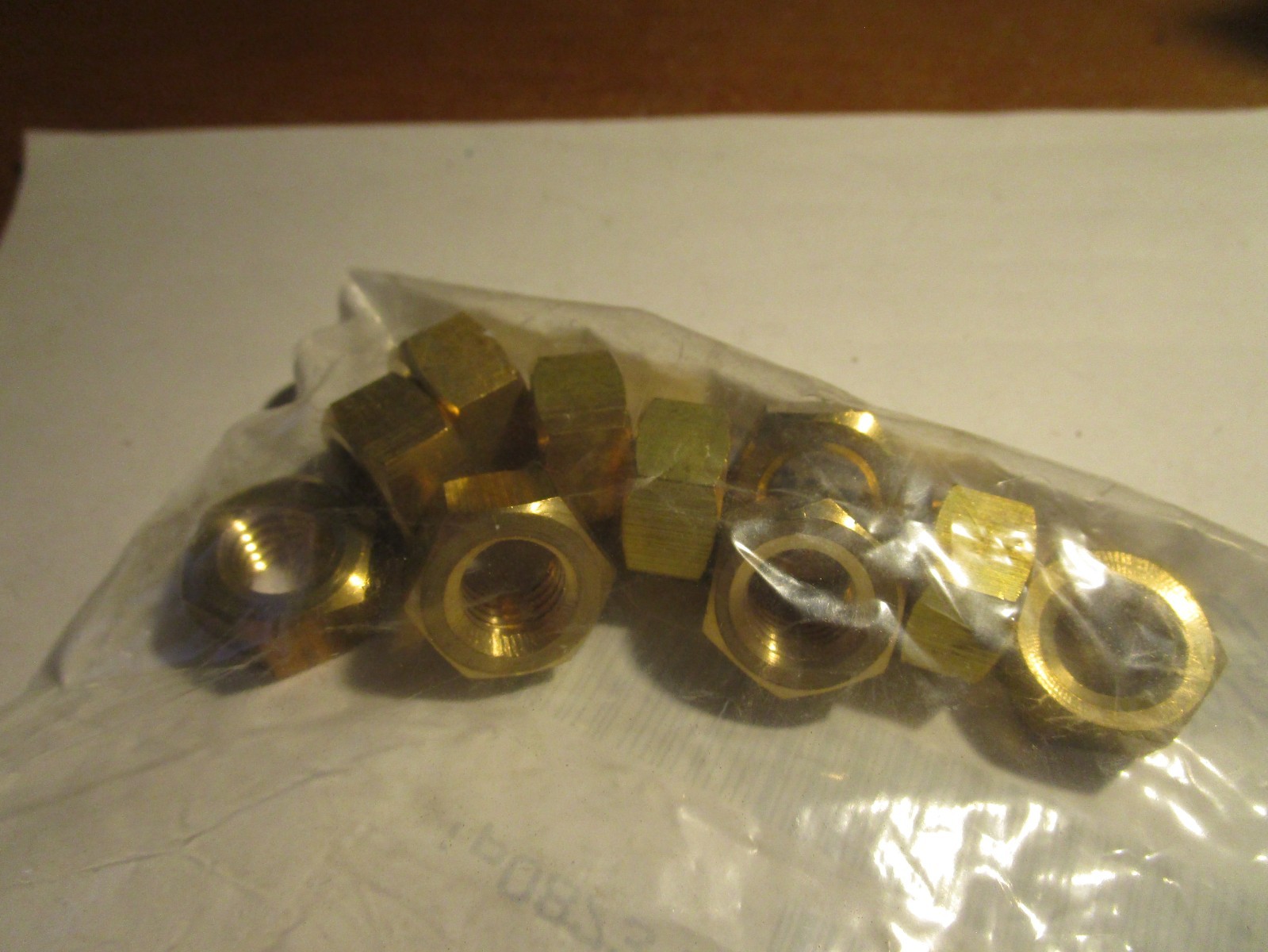 7/16″-14 Brass Finished Hex Nut QTY 10
