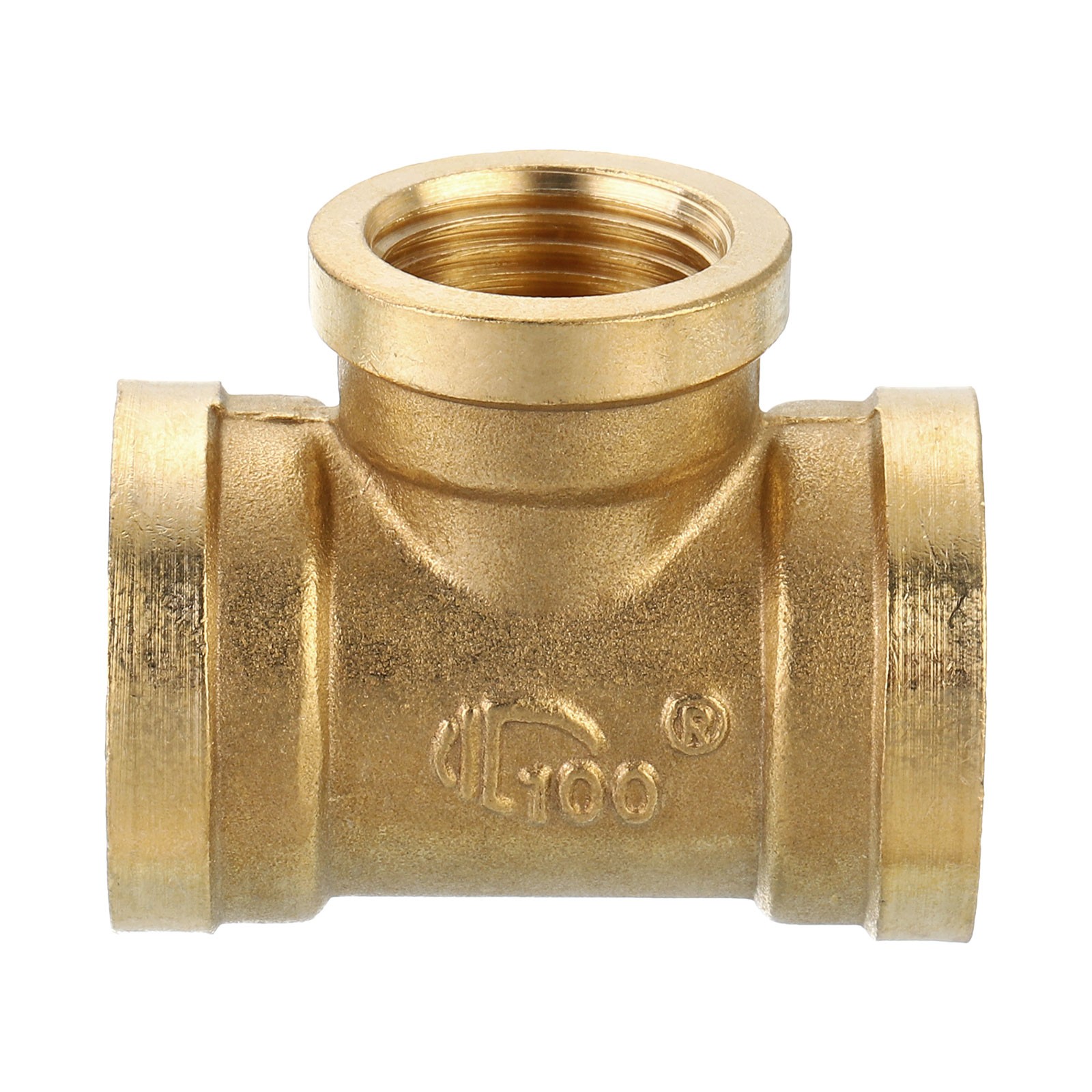 Brass Tee Pipe Fitting G3/4″ x G1/2″ x G3/4″ 3 Way T-Connector 1pcs