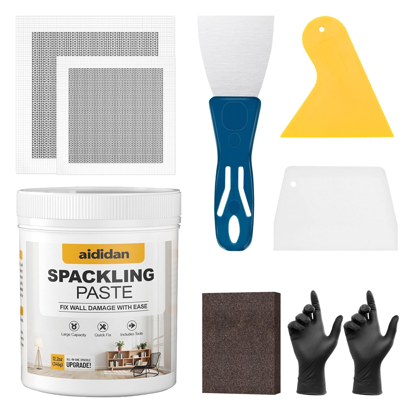 Drywall Repair Kit, 12.2oz Wall Patch Repair Kit, Spackle Wall Repair with Wa…