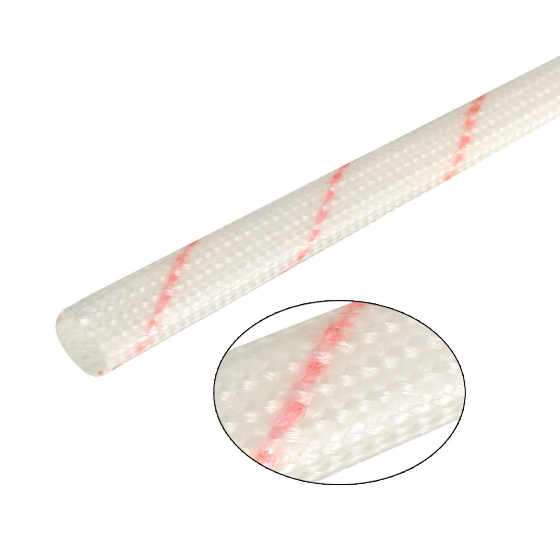 Fiberglass Sleeve 6mm I.D. PVC Insulation Tube 1500V 125C Wrap 90cm 2.95ft 5Pcs