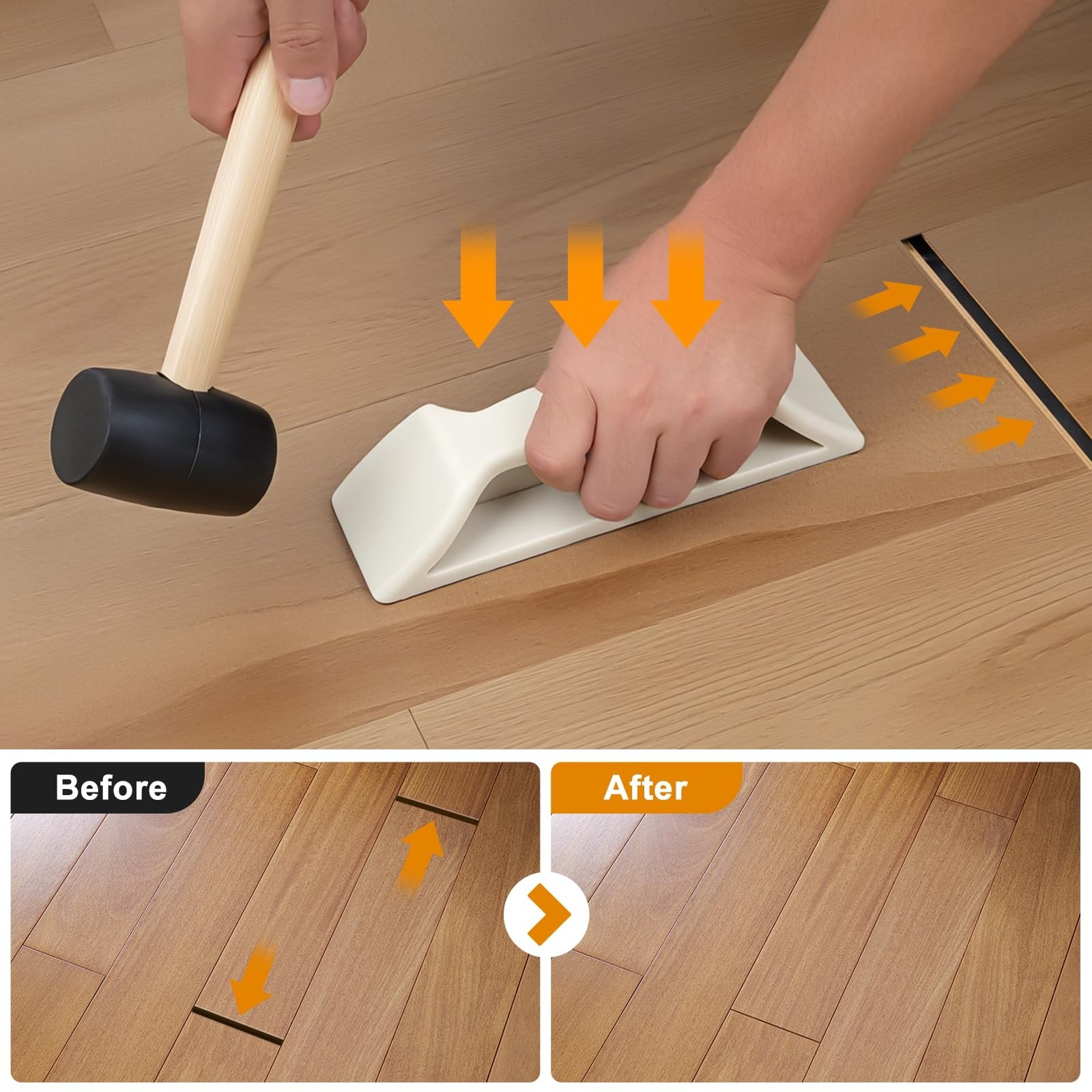 Floor Gap Fixer Tool, Violetfox Heavy-Duty Plank Grabber Laminate Flooring To…