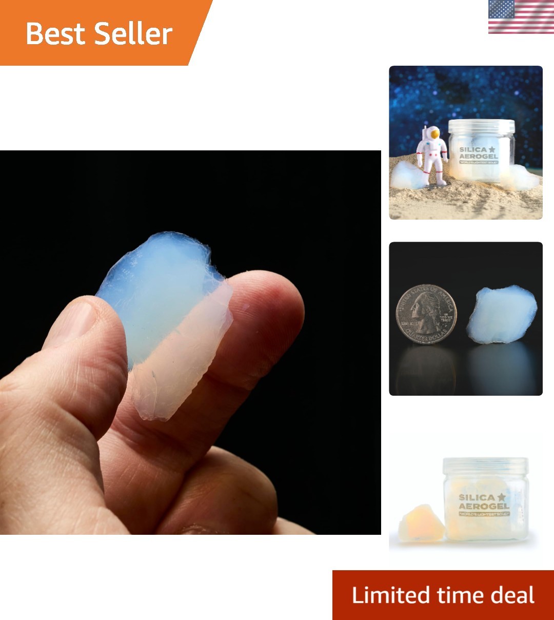 Ethereal ‘Frozen Smoke’ Silica Aerogel Chunks – High Purity Insulator