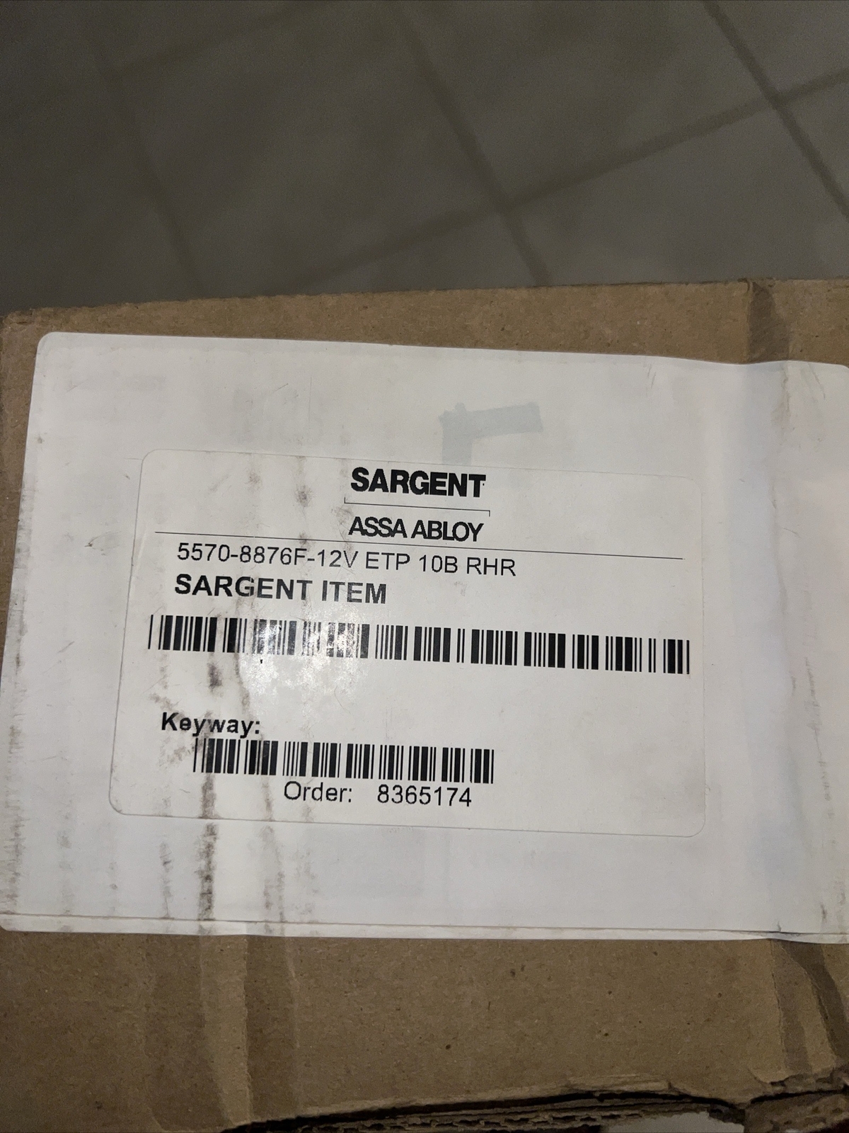 Sargent Assa Abloy 5570-8976F-12V ETP RHR Mortise Lock Exit Device Read
