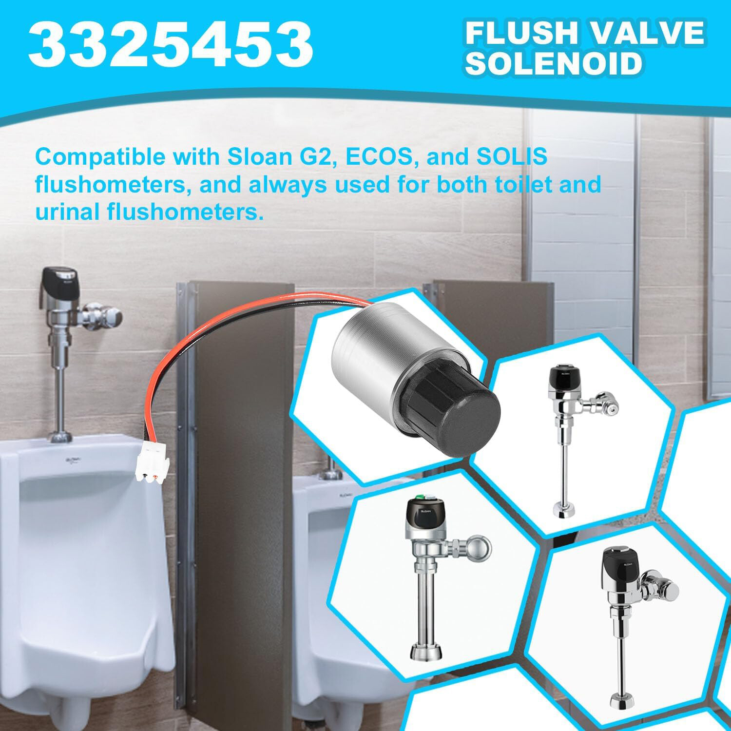 EBV-136-A 3325453 G2 Flush Valve Solenoid for Sloan G2/ ECOS/ SOLIS Flushometers
