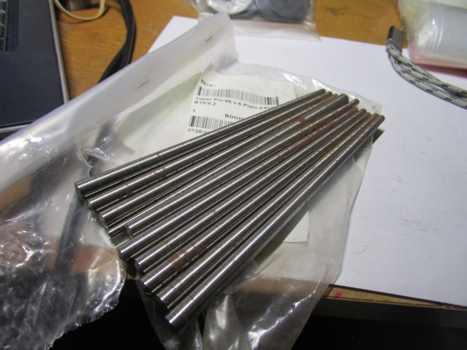 #5 x 6″ Length Carbon Steel Plain Finish Taper Pin QTY 10