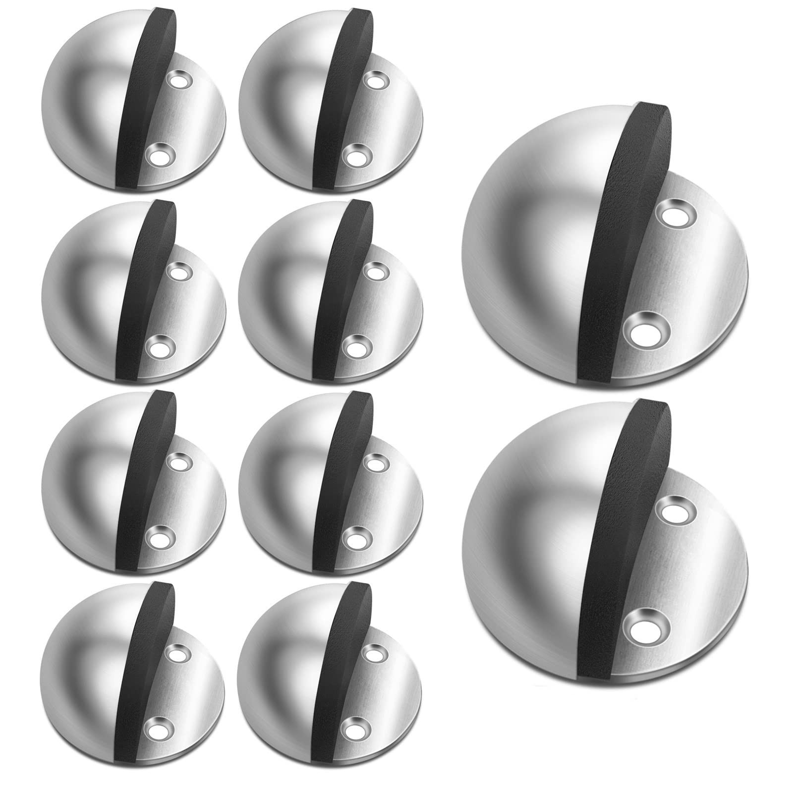 10 Pack Door Stoppers Self Adhesive Stainless Steel Floor Door Stop No Drill …
