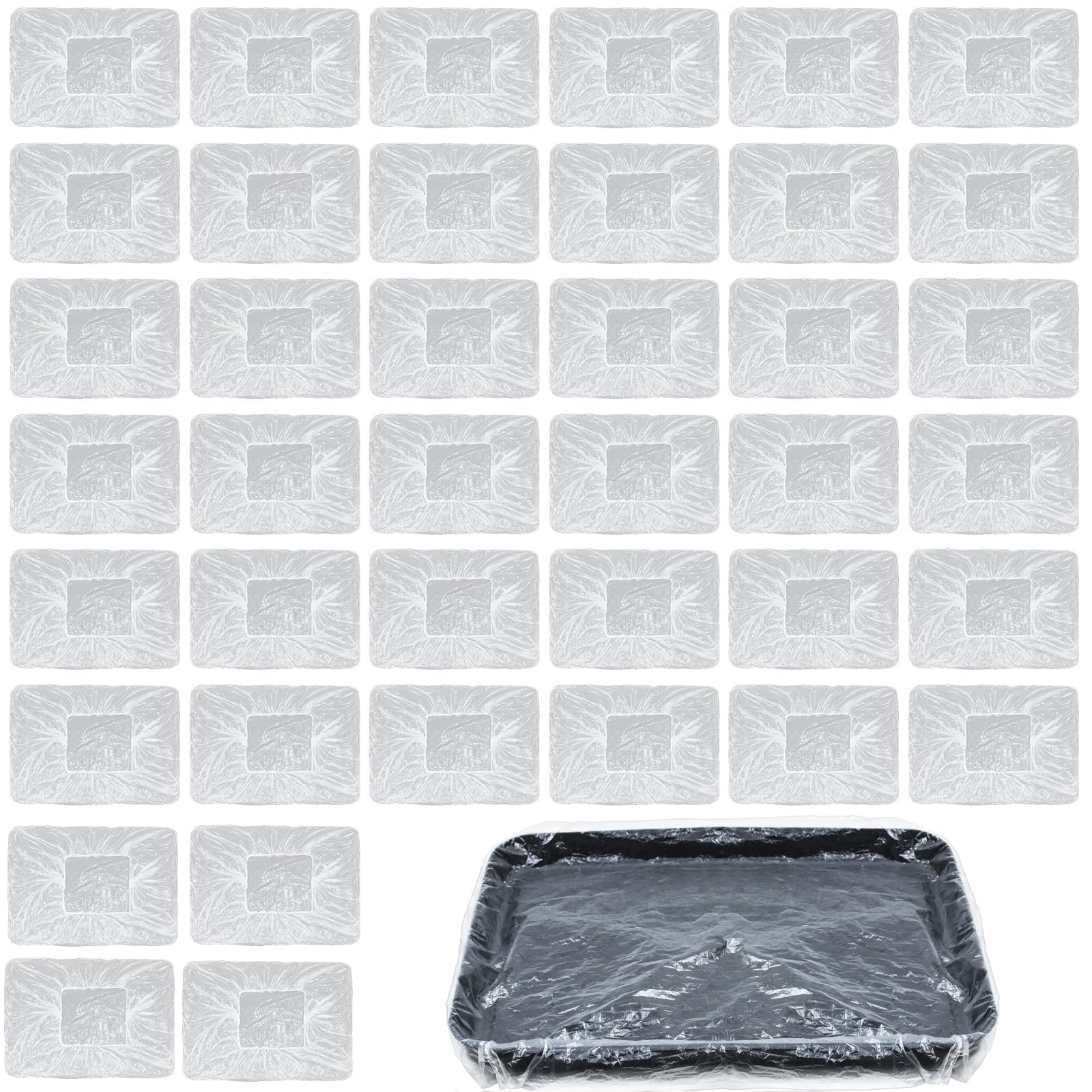 QincLing 40 Pcs Paint Tray Liners Disposable 18 Inch 18 Inch, 40pcs