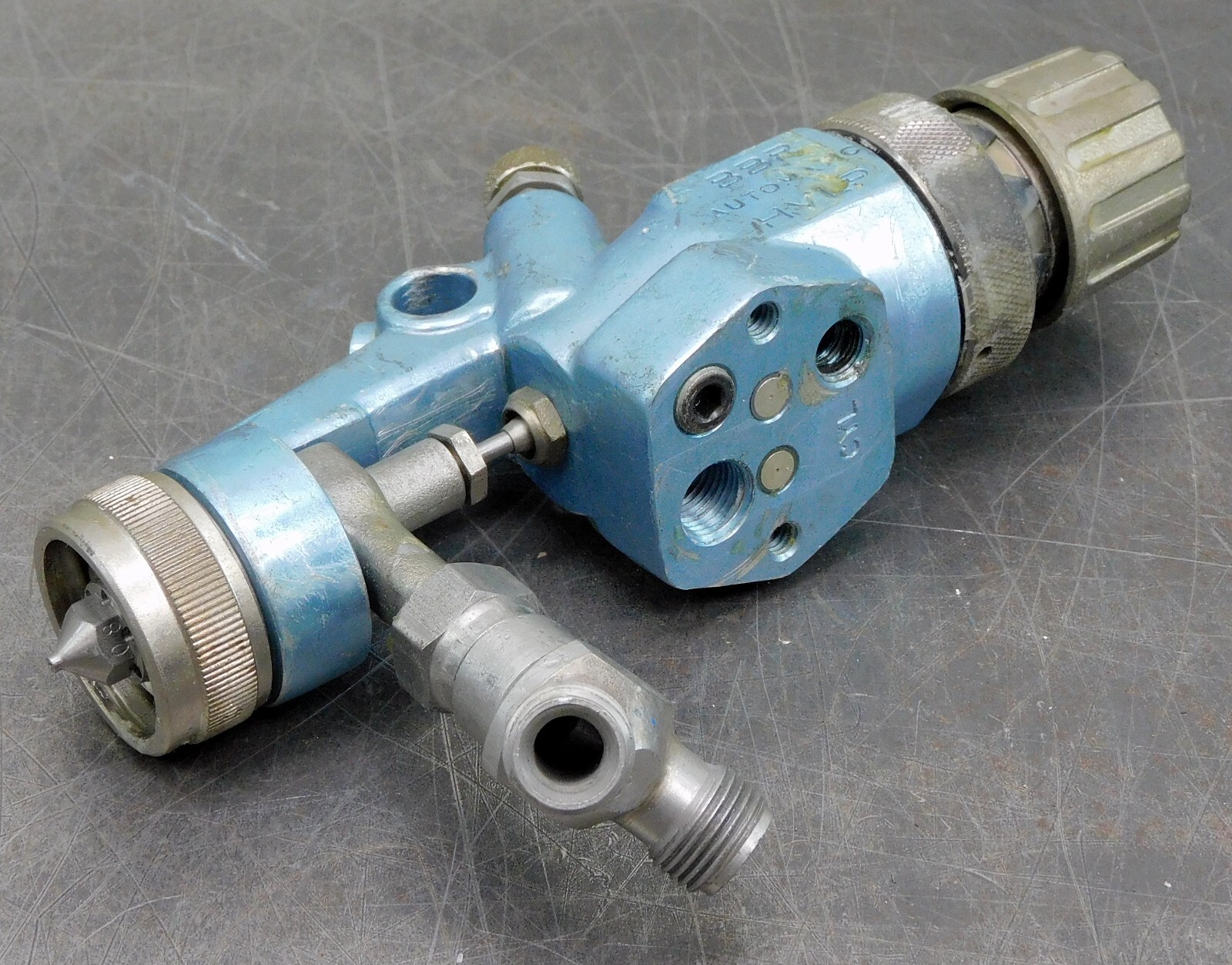 Binks Mach 1A BBR Automatic HVLP Paint Spray Gun Teal Color