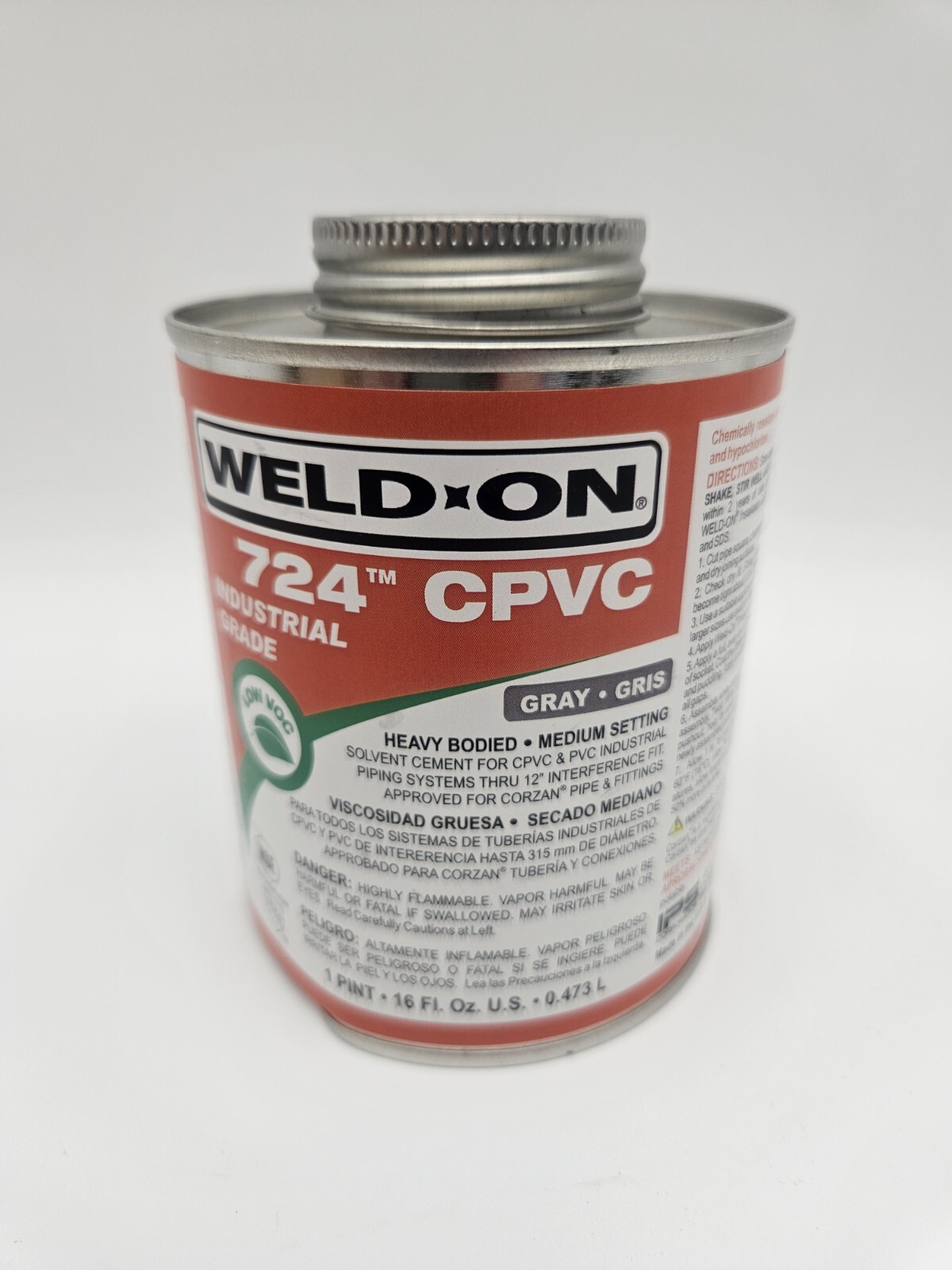 Weld-On 724, 14184 Cpvc Gray Heavy Bodied Pint NEW 29JA20